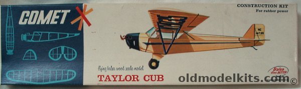 Comet Taylor Cub - 18 inch Wingspan Flying Balsa Aircraft, 3211-100 plastic model kit